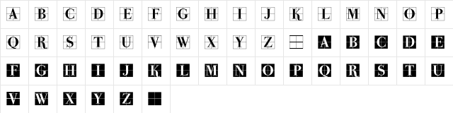 ParmaInitialenMK Regular Character Map