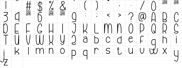 Fabiano Armando Extra Light Regular Character Map