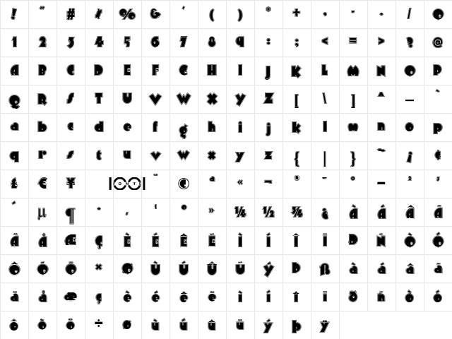 Arbuckle Inline NF Regular Character Map Arbuckle Inline NF Regular Character Map