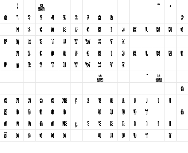 La Gilda Regular Character Map
