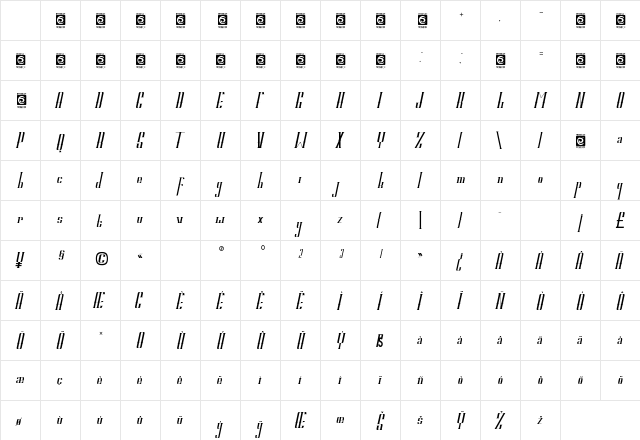 ELVINO Personal Use Regular Character Map ELVINO Personal Use Regular Character Map