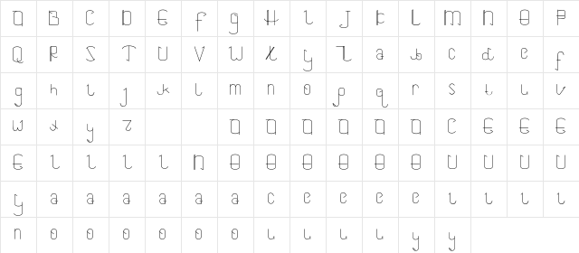 Saeela Nuary Demo Serif Regular Character Map
