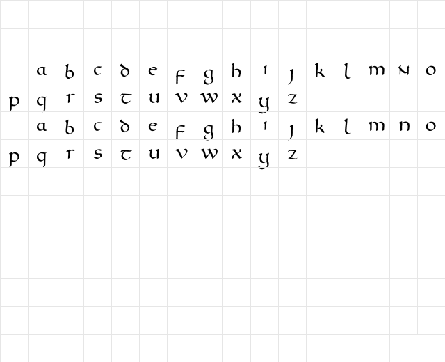 Gourdie Uncial Deux Regular Character Map Gourdie Uncial Deux Regular Character Map