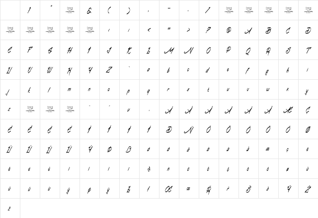 Babball Personal Use Regular Character Map