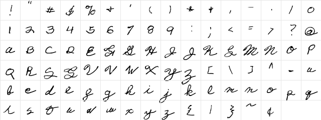 FG Eira Regular Character Map FG Eira Regular Character Map