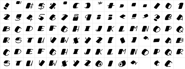 Sushi Roll Italic Character Map Sushi Roll Italic Character Map