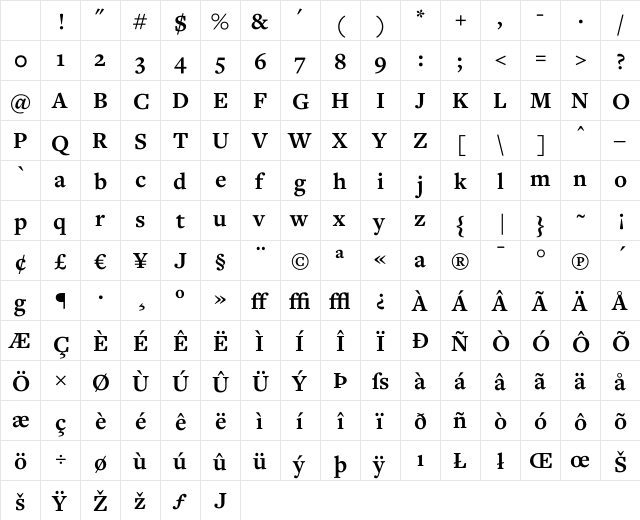 Freight Text Bold Character Map Freight Text Bold Character Map