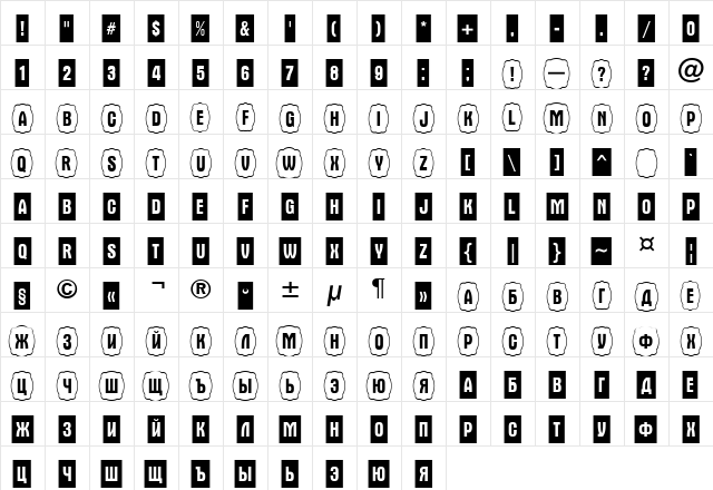 a_AlternaCmDc1Cb Demi Character Map