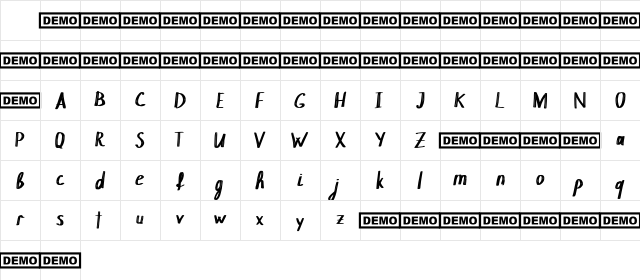 Chokle Regular Character Map