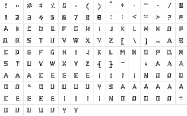 Baconlicious Crispy Regular Character Map Baconlicious Crispy Regular Character Map