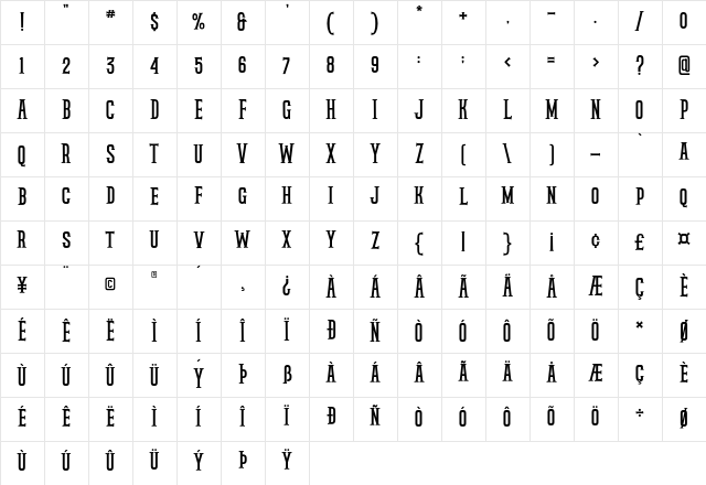 rockstar Regular Character Map rockstar Regular Character Map