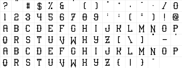 I Shot the Serif Regular Character Map