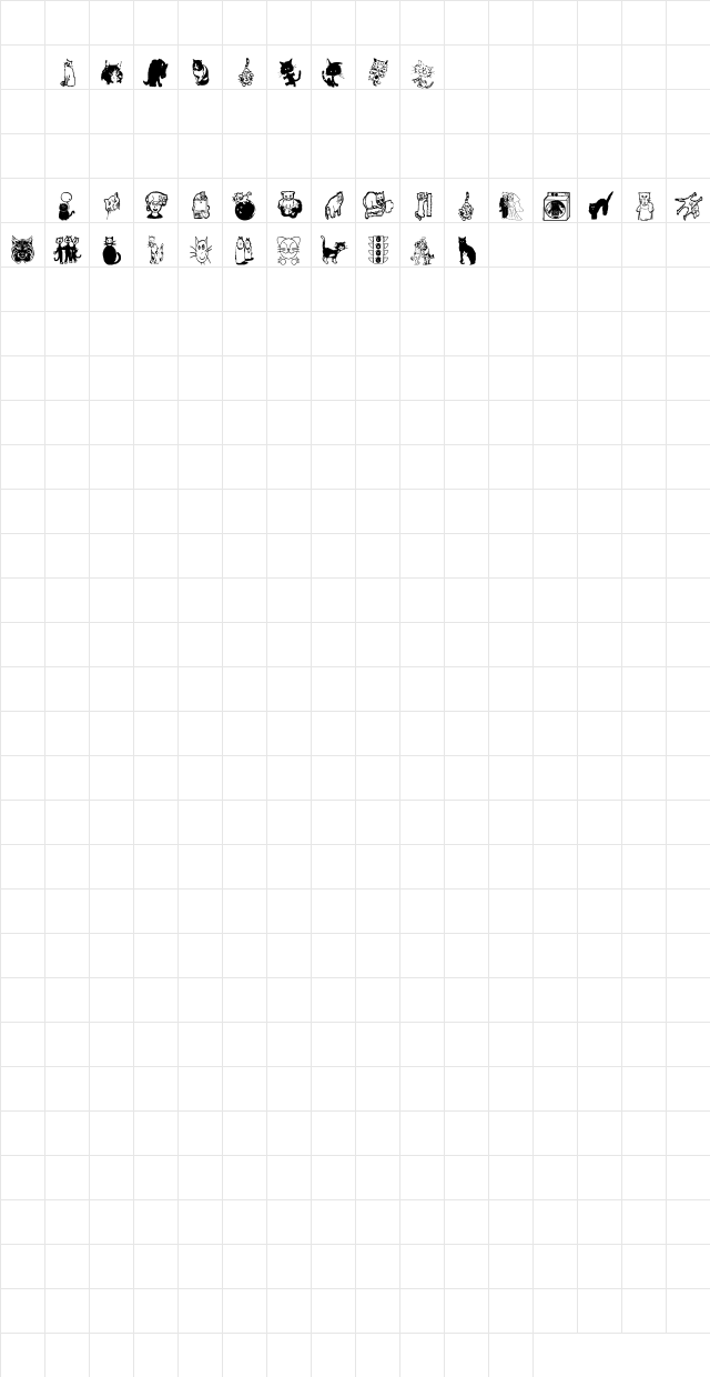 NewWGL4Font Regular Character Map NewWGL4Font Regular Character Map