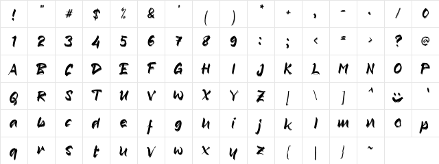 a Always Smile Regular Character Map