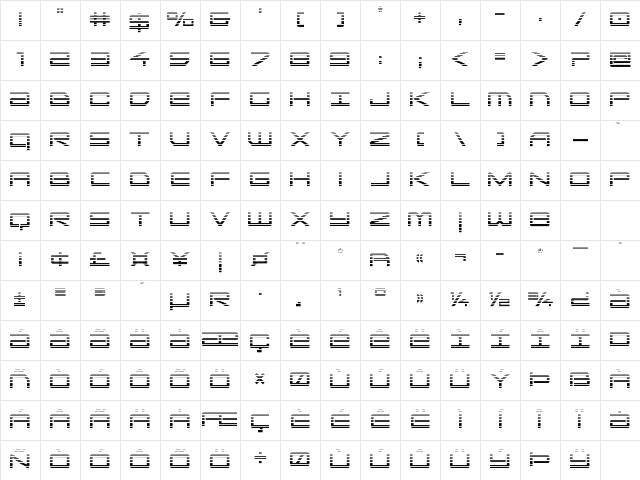Sky Ridge Gradient Condensed Regular Character Map Sky Ridge Gradient Condensed Regular Character Map