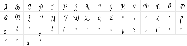 Pastilec FREE Regular Character Map