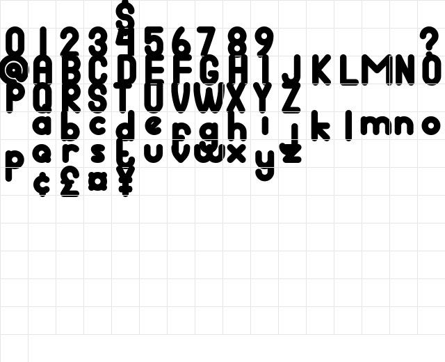 dingo the singing dog DEMO Regular Character Map