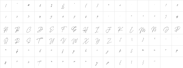 Signature Flavour Demo Regular Character Map
