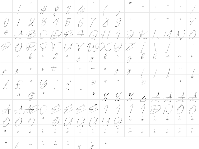 Jelmiroz Regular Character Map Jelmiroz Regular Character Map