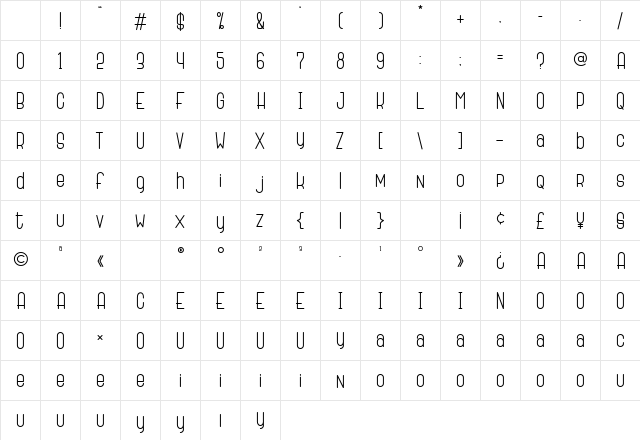 Home Away Regular Character Map Home Away Regular Character Map