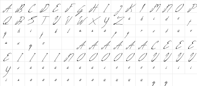 Livingston Demo Signature Regular Character Map Livingston Demo Signature Regular Character Map