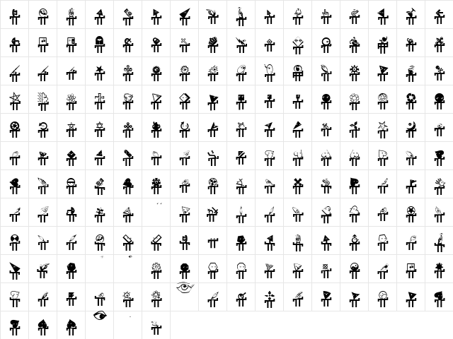 HypocriSymbols Regular Character Map