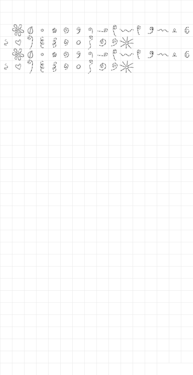 MTF_CHUNKIEDOODLE Regular Character Map MTF_CHUNKIEDOODLE Regular Character Map