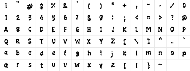 g Groovy Sea Regular Character Map