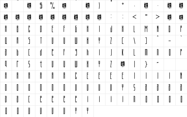 ARMOR FreeVersion Regular Character Map ARMOR FreeVersion Regular Character Map