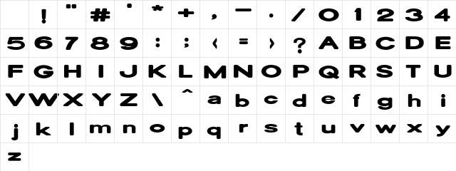 Oscan Expanded Rounded Regular Character Map