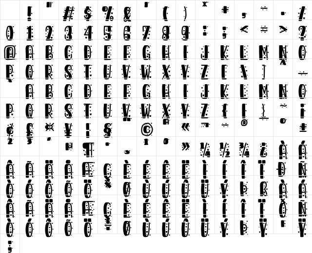 love larry Regular Character Map