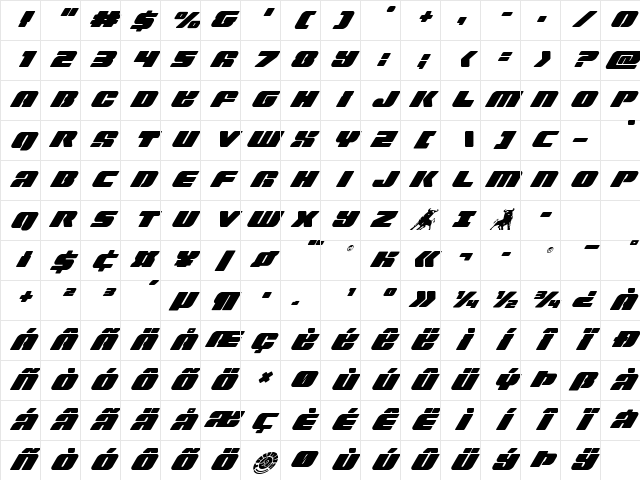 Capricus Italic Italic Character Map Capricus Italic Italic Character Map