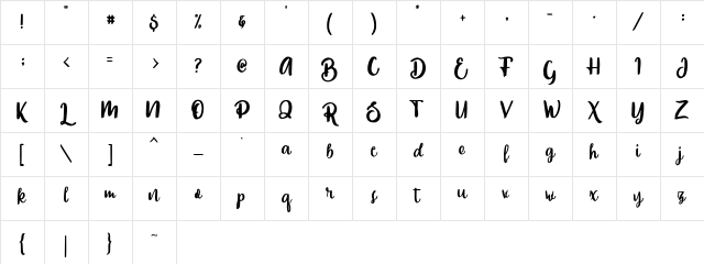 Slowly One Regular Character Map Slowly One Regular Character Map