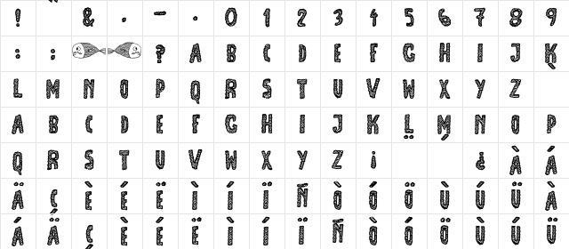 JMH Escamas Black Regular Character Map JMH Escamas Black Regular Character Map