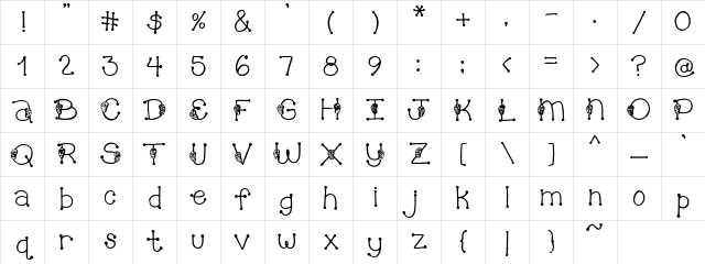 PC Flip Flop Regular Character Map