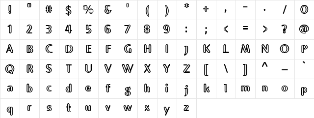 Canie Plane Regular Character Map Canie Plane Regular Character Map