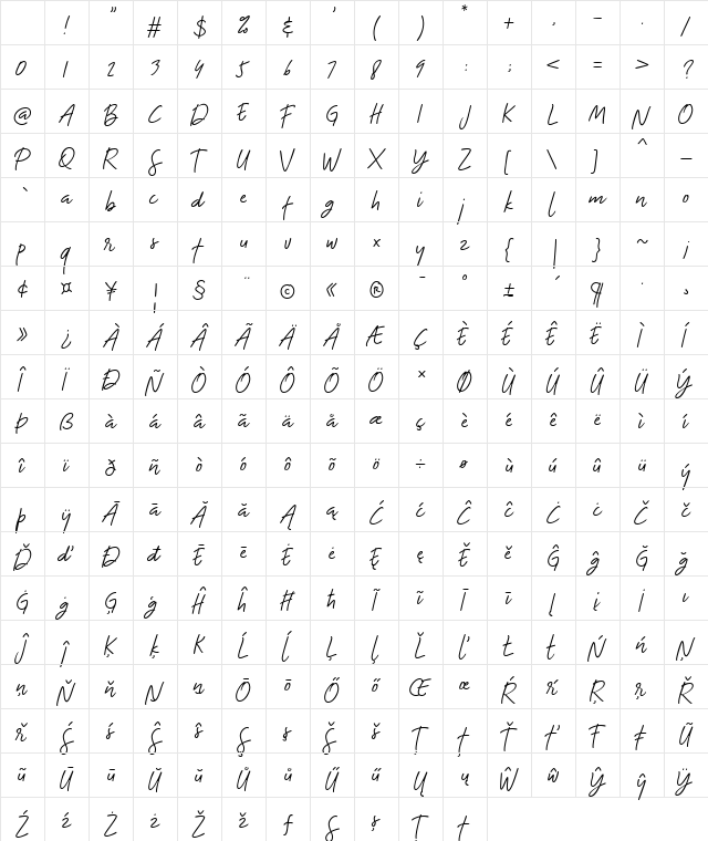 The Bouquet List Regular Character Map The Bouquet List Regular Character Map
