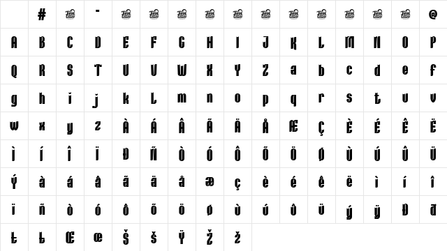 Kuximen Regular Character Map