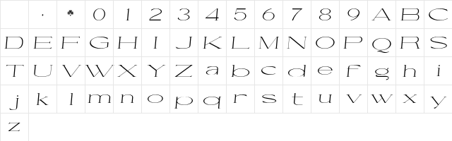 Cellofy Thin ExtExp Ita Italic Character Map Cellofy Thin ExtExp Ita Italic Character Map