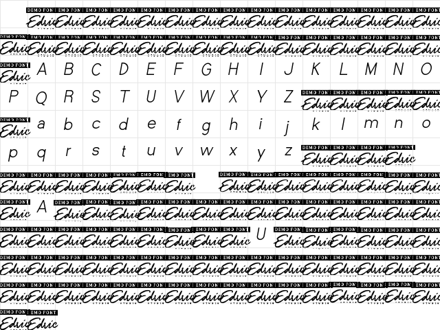 Strange Cool Demo Thin Italic Regular Character Map