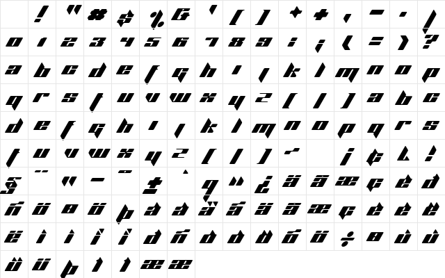 Pagal Font Regular Character Map Pagal Font Regular Character Map