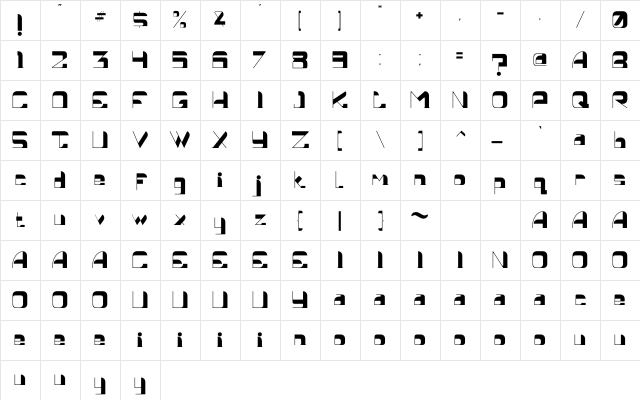 CondetteSt Regular Character Map