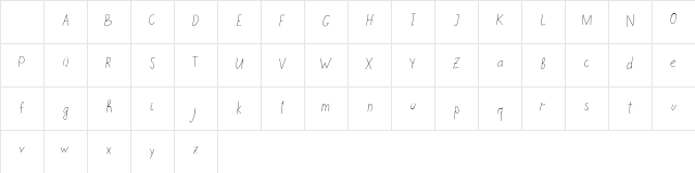 Embarla Firgasto Handwritten Regular Character Map Embarla Firgasto Handwritten Regular Character Map