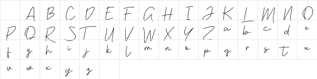 Violia Regular Character Map