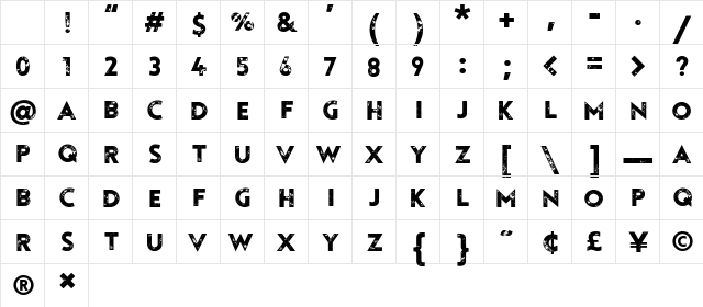 Tourmaline Printed Character Map Tourmaline Printed Character Map