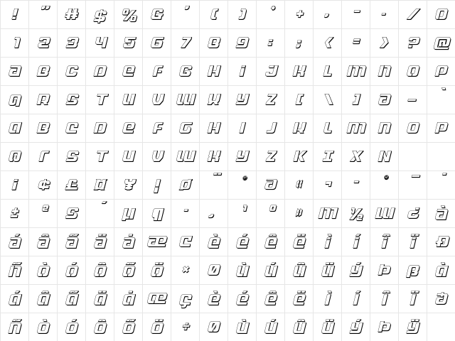 Globe Trekker 3D Italic Italic Character Map Globe Trekker 3D Italic Italic Character Map