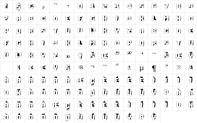 a_Simpler3DBrk Regular Character Map