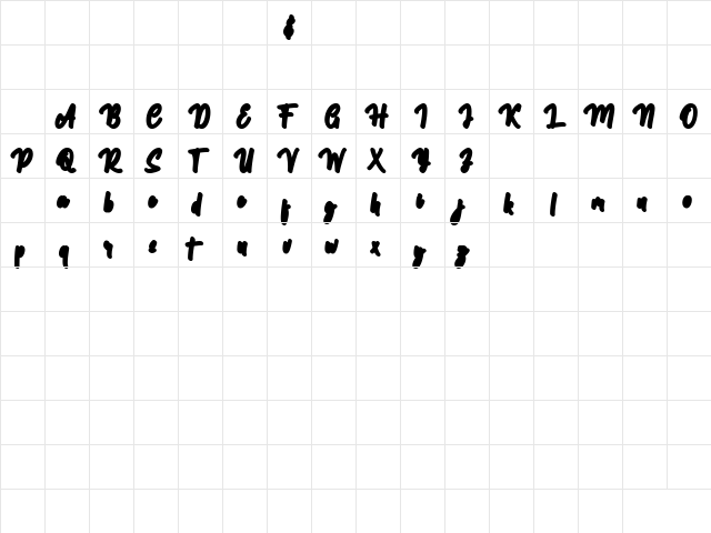 Bankitte Extrude Personal Use Regular Character Map