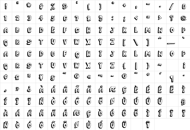 Pavement Logger Character Map