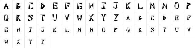 Paxil Initials Regular Character Map